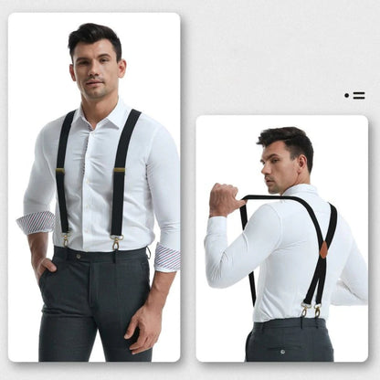 Elegante verstellbare elastische X-Form-Hosenträger für Herren