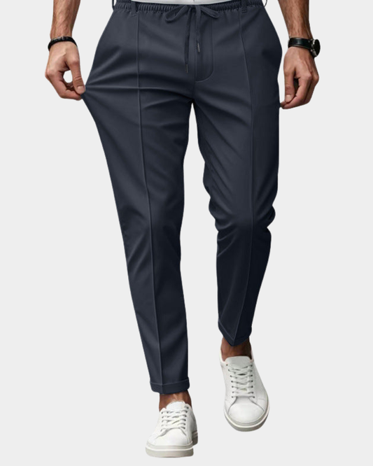 Pantalon homme décontracté coupe fuselée polyvalent