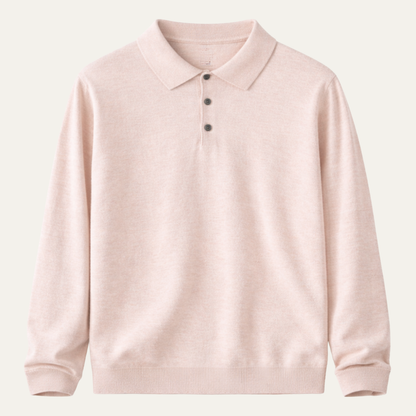 Polo homme en laine mérinos tricoté élégant décontracté