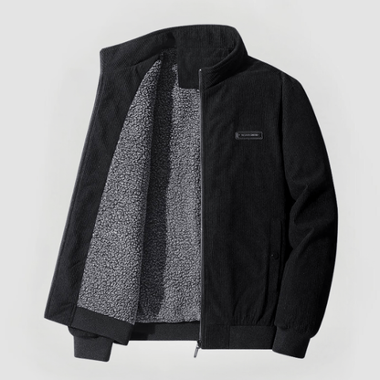 Veste homme en jean doublée Sherpa chaude et décontractée