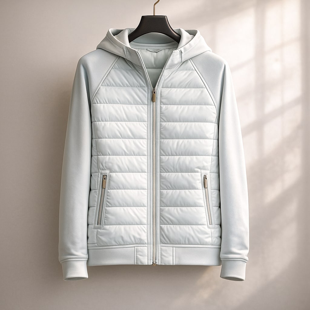 Sweat à capuche homme matelassé léger ventilation