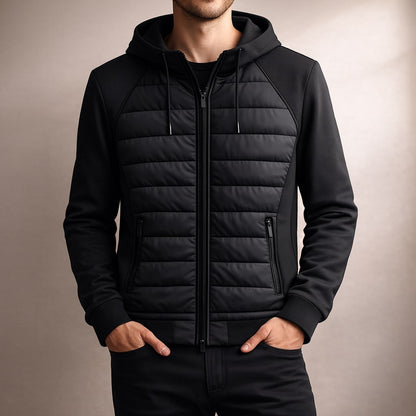 Sweat à capuche homme matelassé léger ventilation