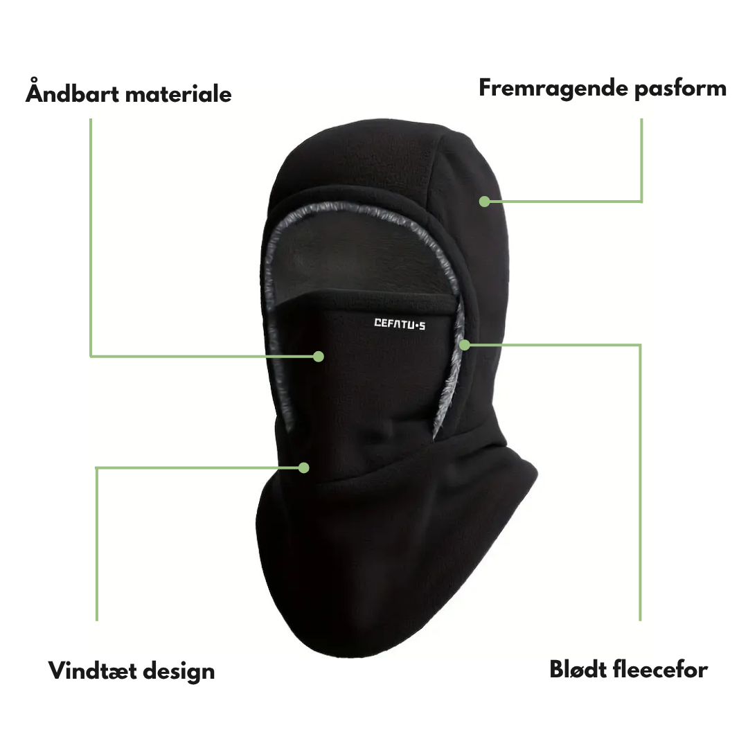 Cagoule polaire coupe-vent unisexe pour hiver froid