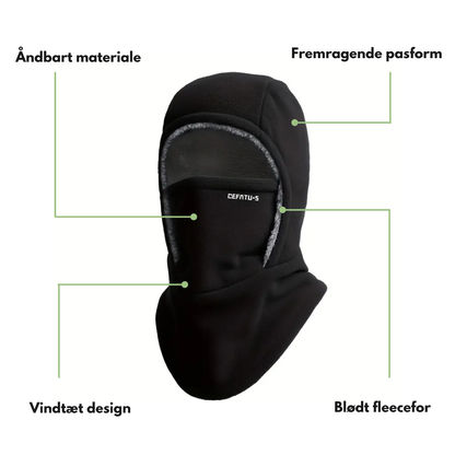 Cagoule polaire coupe-vent unisexe pour hiver froid