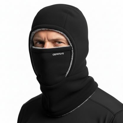 Cagoule polaire coupe-vent unisexe pour hiver froid