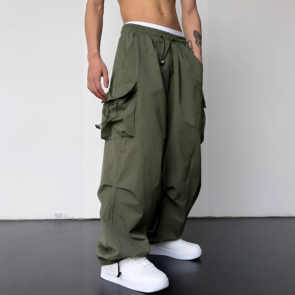Pantalon cargo homme coupe ample poches pratiques