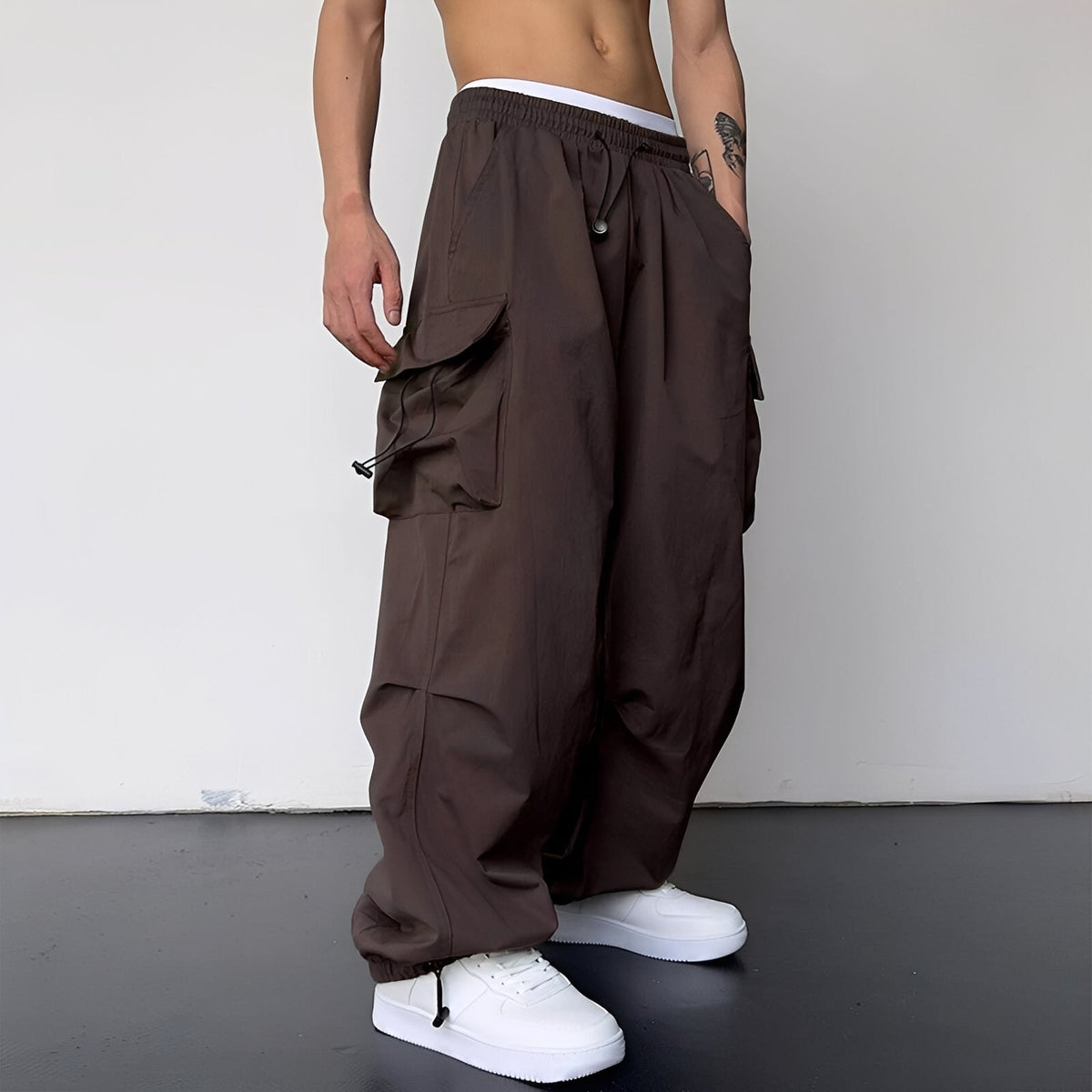 Pantalon cargo homme coupe ample poches pratiques