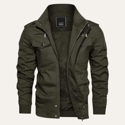 Veste homme style militaire thermique doublure polaire