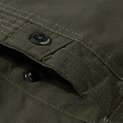 Herrenjacke im Military-Stil, Thermofutter mit Fleece