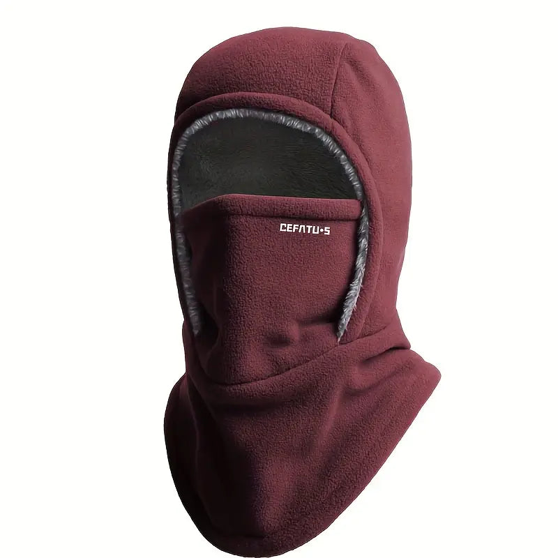 Cagoule polaire coupe-vent unisexe pour hiver froid