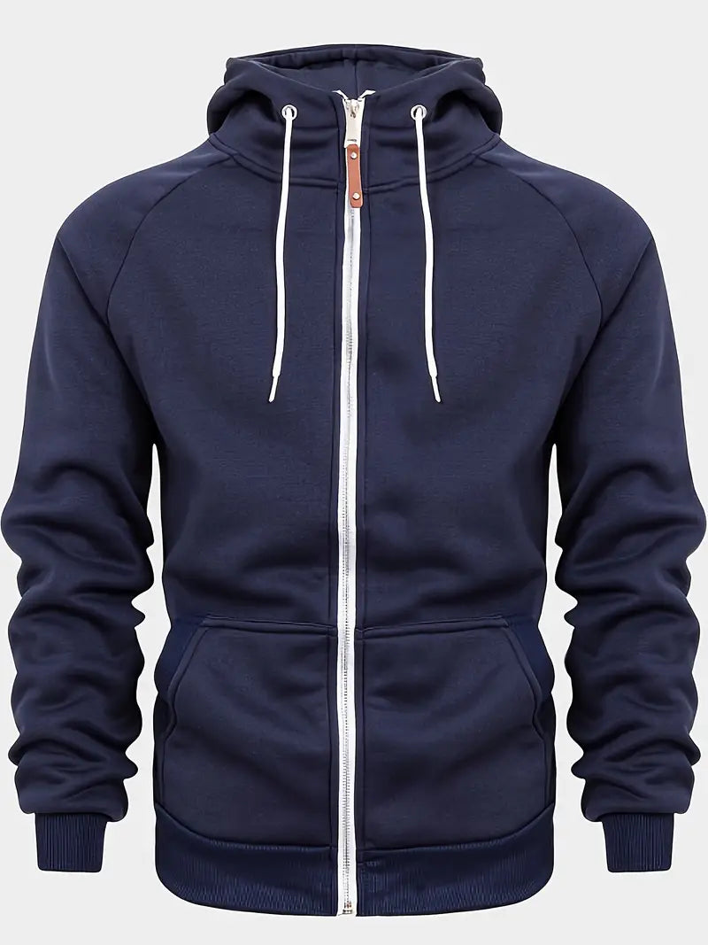 Sweat à capuche zippé homme molleton gratté quotidien
