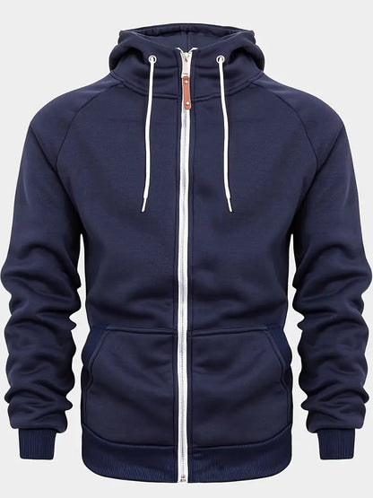 Sweat à capuche zippé homme molleton gratté quotidien