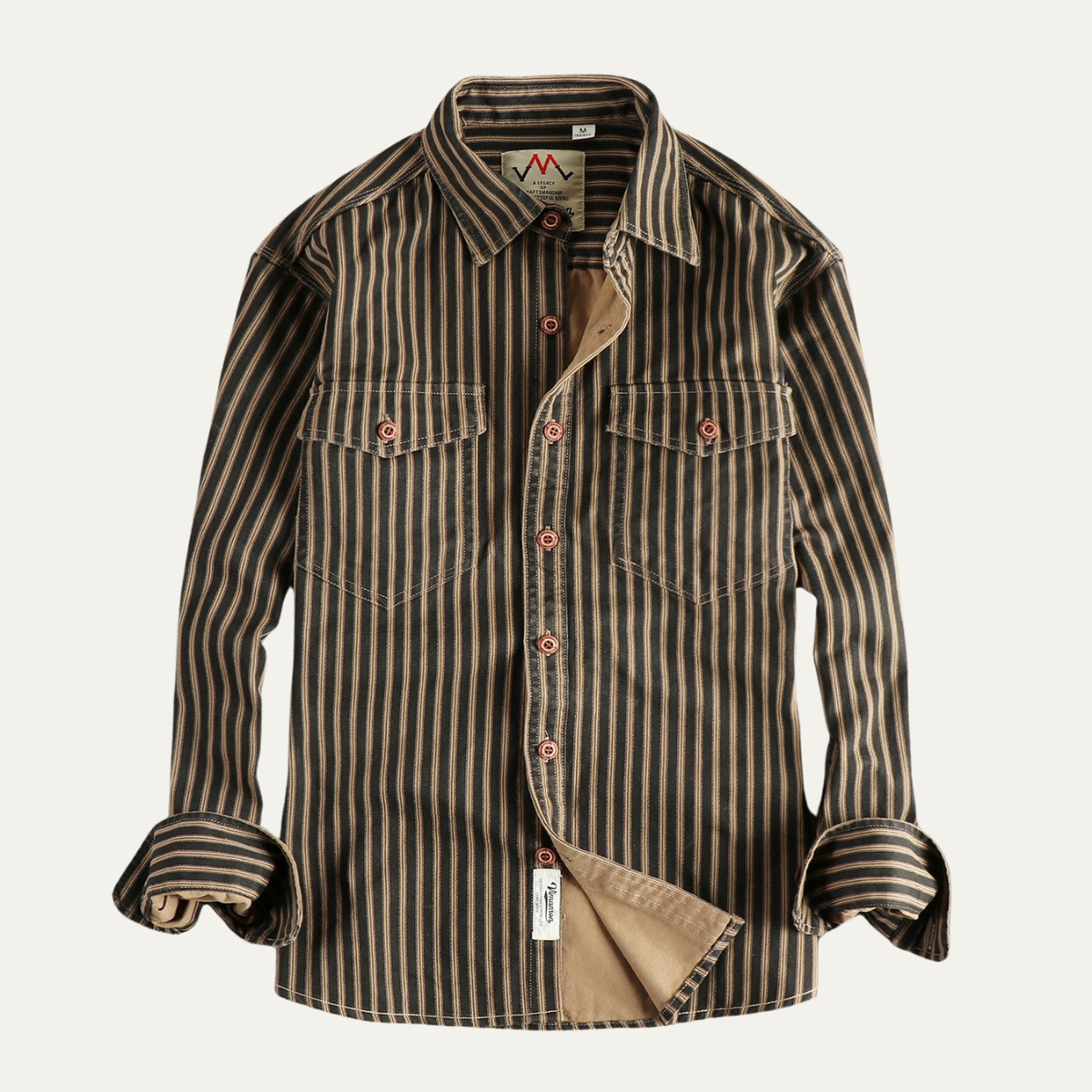 Chemise homme coton rayée vintage confortable