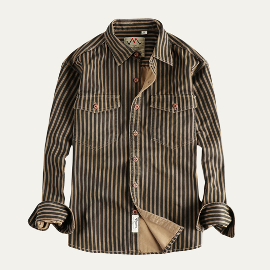 Chemise homme coton rayée vintage confortable