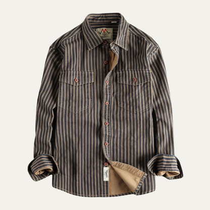 Chemise homme coton rayée vintage confortable