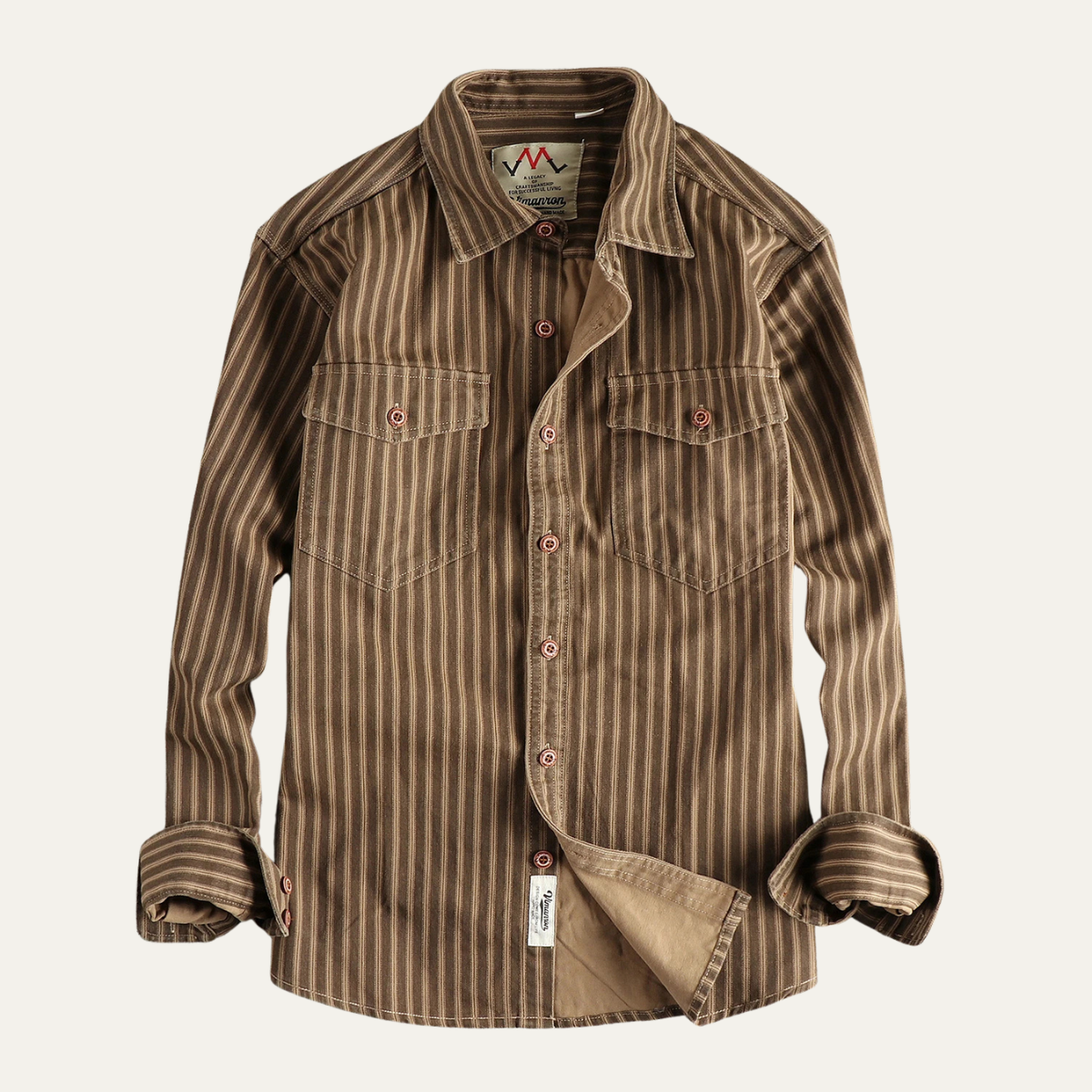 Chemise homme coton rayée vintage confortable