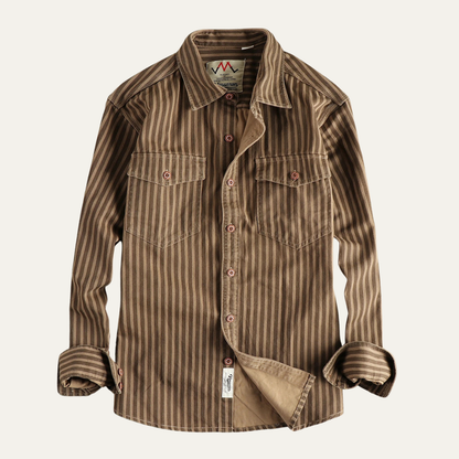 Chemise homme coton rayée vintage confortable