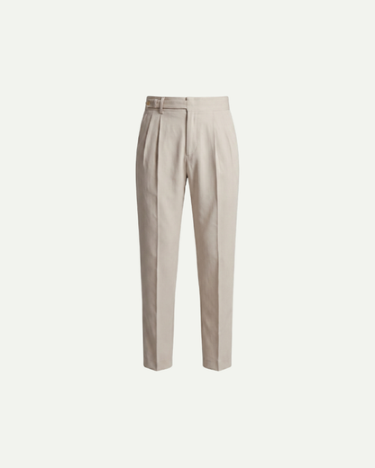 Pantalon homme élégant à plis taille haute