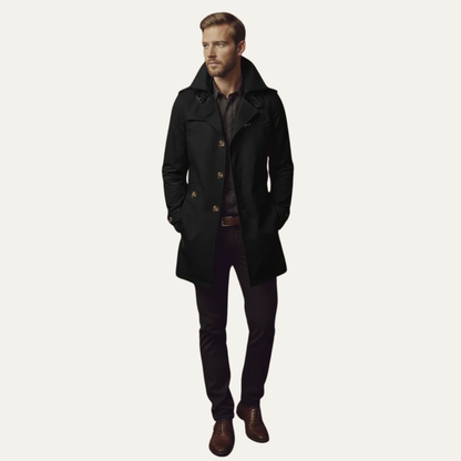 Manteau caban homme double boutonnage élégant