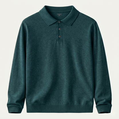 Polo homme en laine mérinos tricoté élégant décontracté