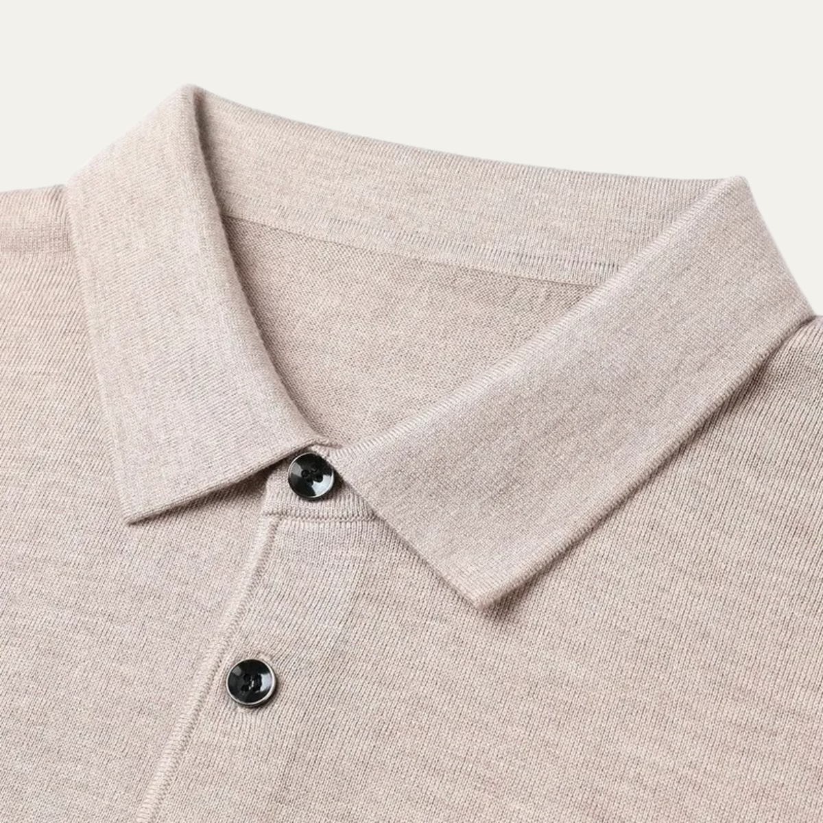 Polo homme en laine mérinos tricoté élégant décontracté