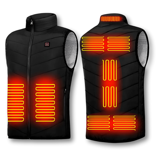 Gilet chauffant homme réglable pour extérieur