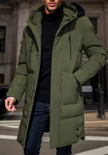 Parka homme longue hiver coupe élégante