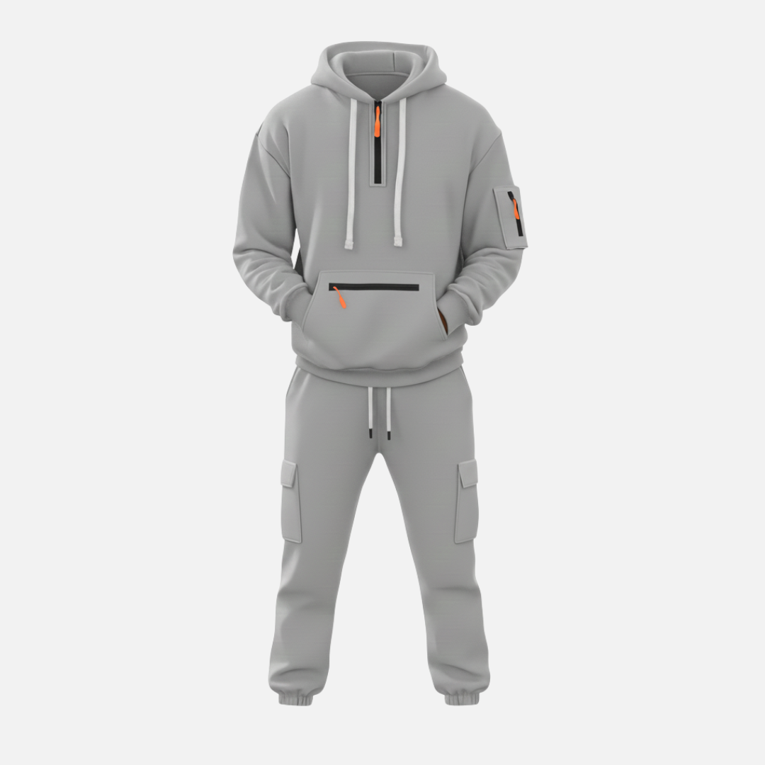 Lässiger Herren-Trainingsanzug aus atmungsaktiver Baumwolle im Streetwear-Stil