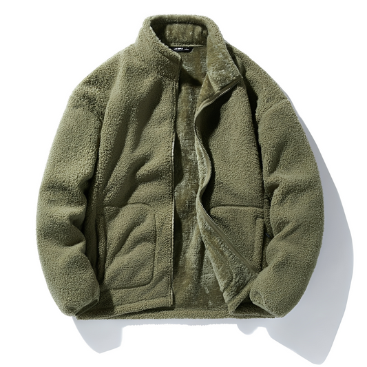 Blouson homme épais en laine pour l'hiver et extérieur