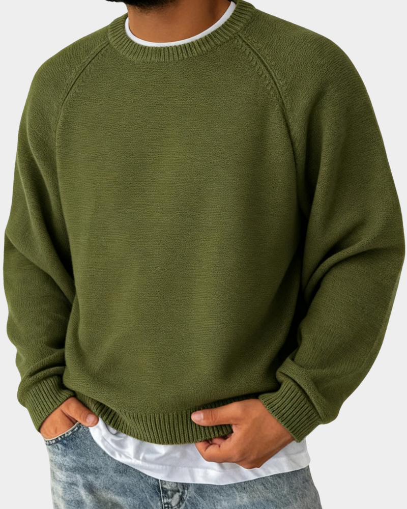 Pull homme col rond doux polyvalent toutes saisons