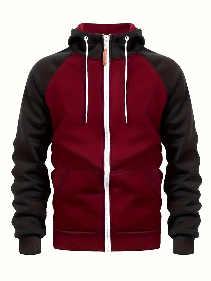 Sweat à capuche zippé homme molleton gratté quotidien