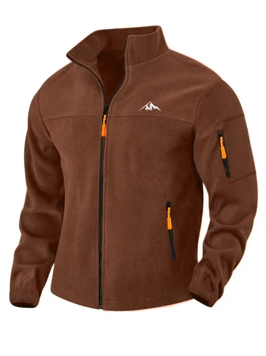 Veste polaire homme coupe-vent col montant chaude
