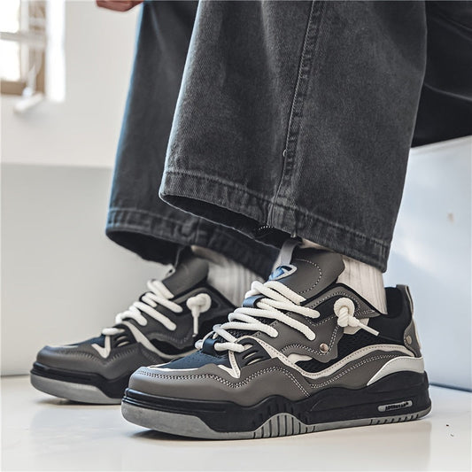 Baskets homme urbaines motif géométrique semelle stable