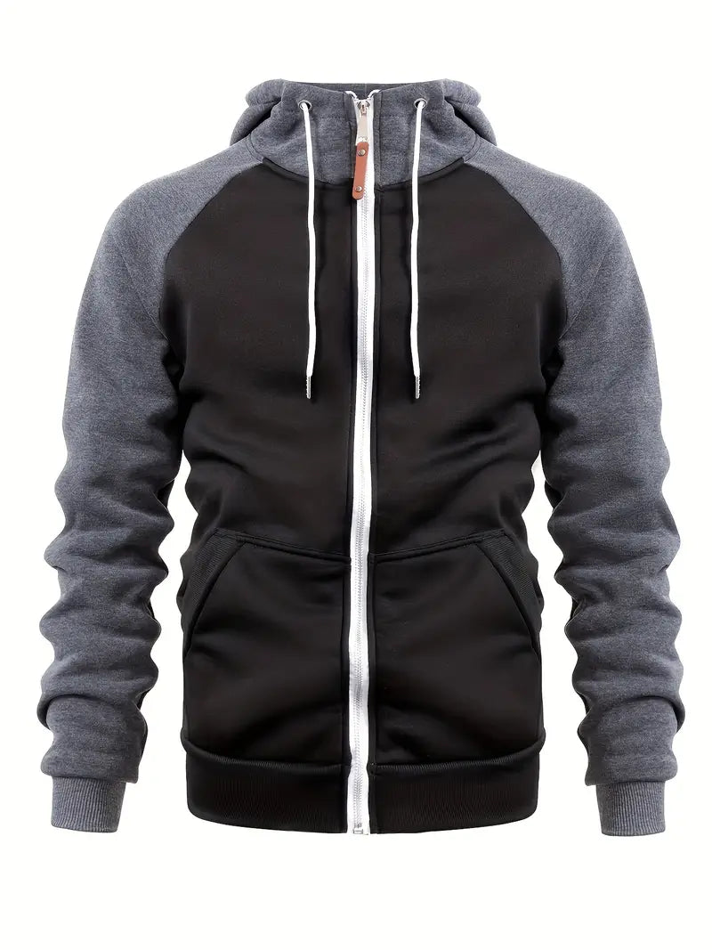 Sweat à capuche zippé homme molleton gratté quotidien