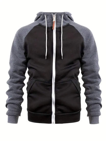 Sweat à capuche zippé homme molleton gratté quotidien