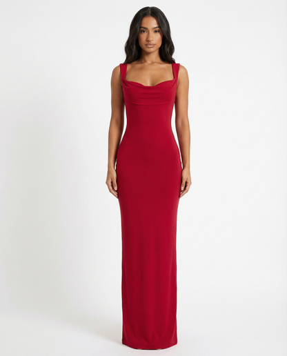 ARIA Robe Maxi Dos Nu Muse – Allure Élégante et Audacieuse