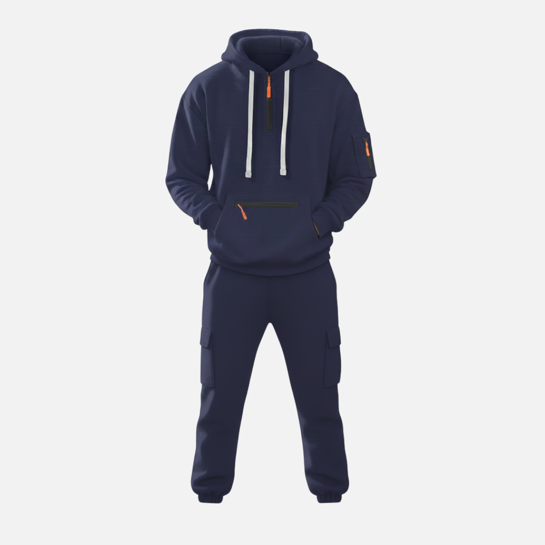 Lässiger Herren-Trainingsanzug aus atmungsaktiver Baumwolle im Streetwear-Stil
