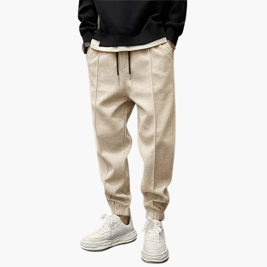 Pantalon cargo homme coupe décontractée coton multipoches