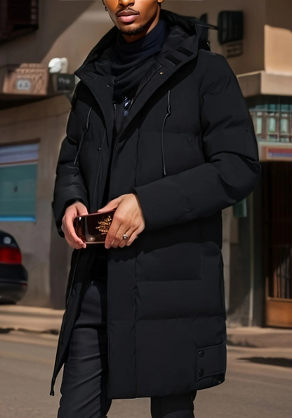 Parka homme longue hiver coupe élégante