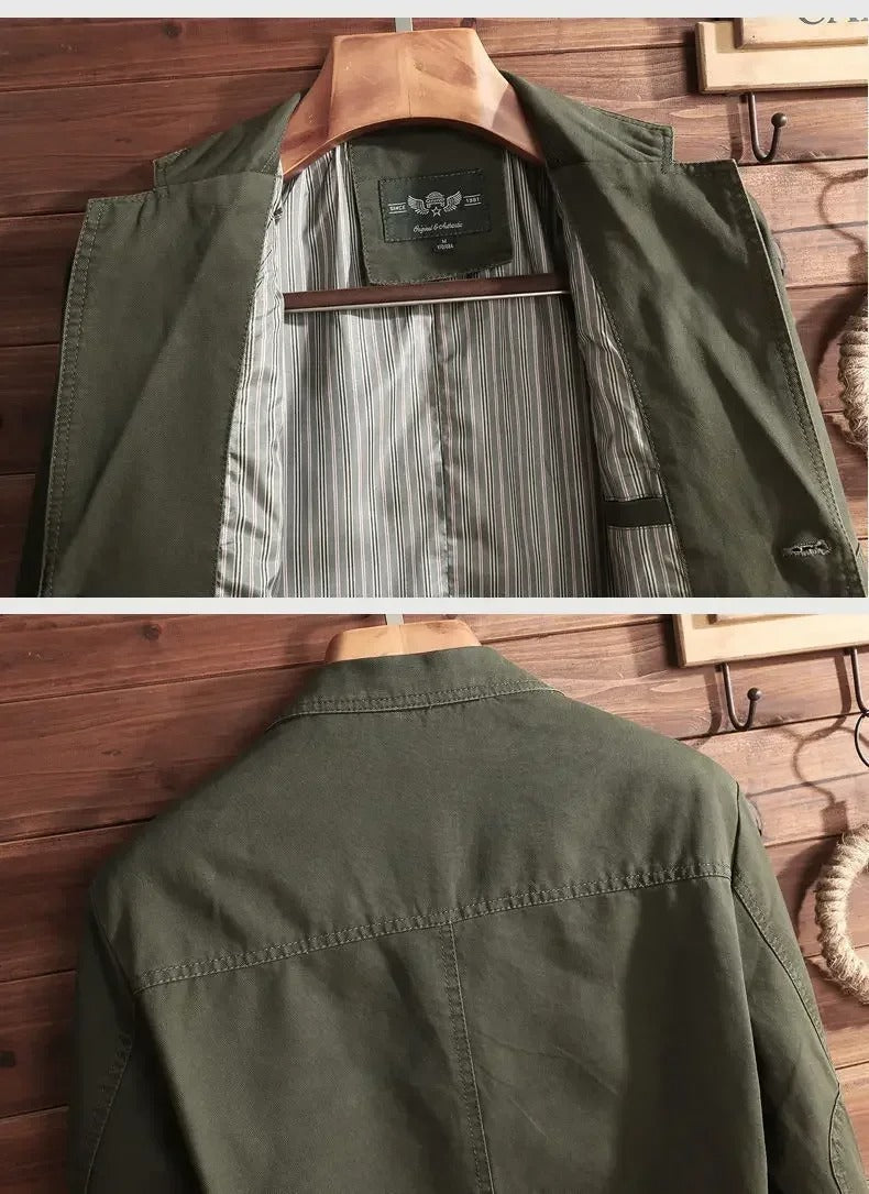 Blazer en coton Oxford coupe décontractée