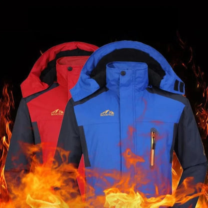 Wasserdichte Herren-Skijacke, Fleece-gefüttert, winddicht