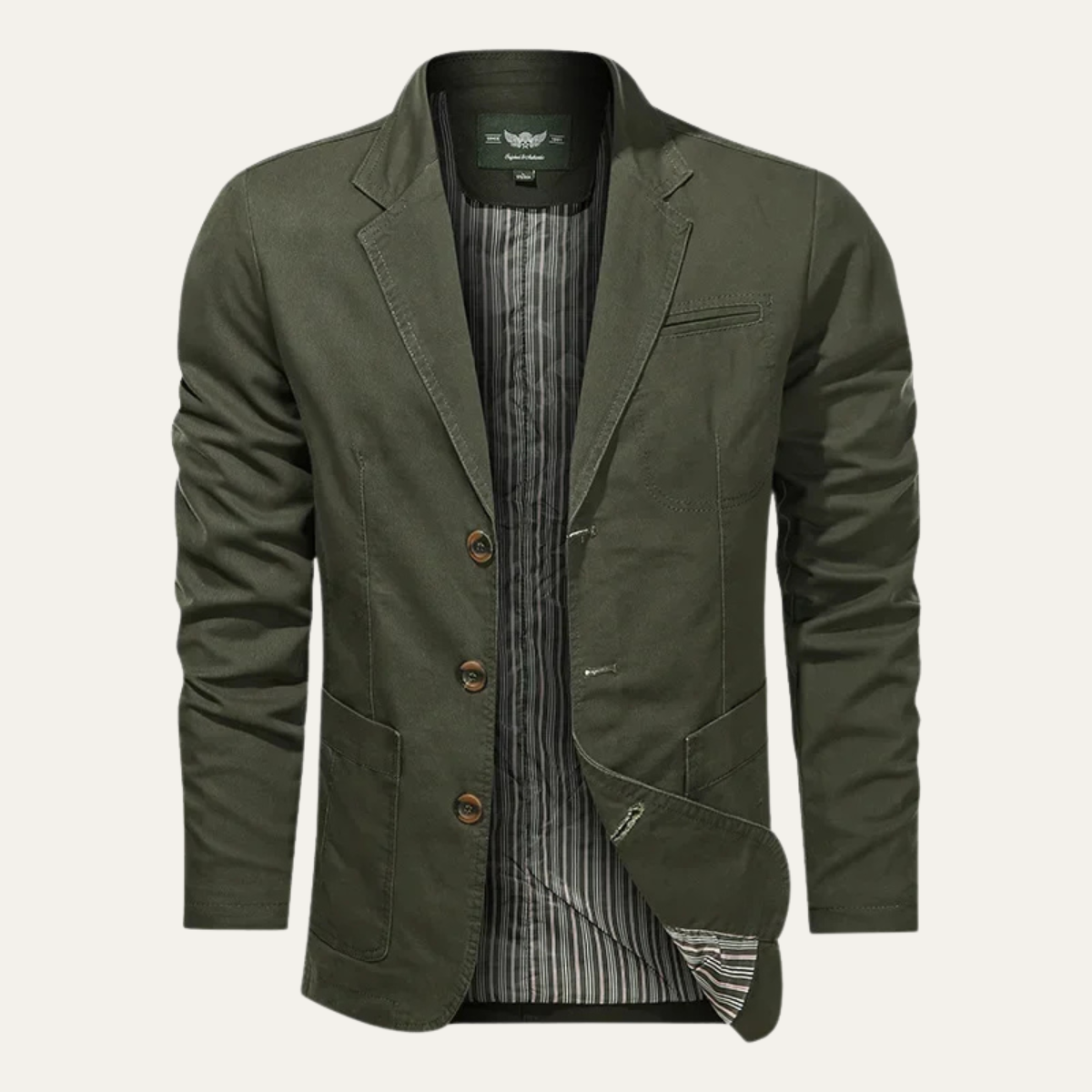 Blazer décontracté homme effet coton coupe ajustée