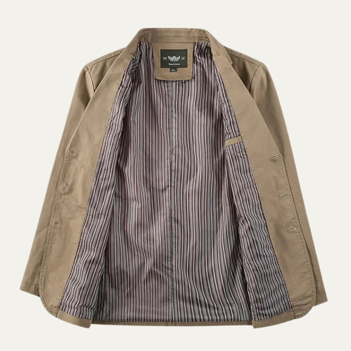 Blazer décontracté homme effet coton coupe ajustée