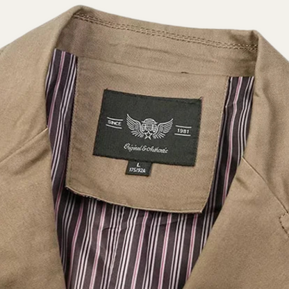 Blazer décontracté homme effet coton coupe ajustée