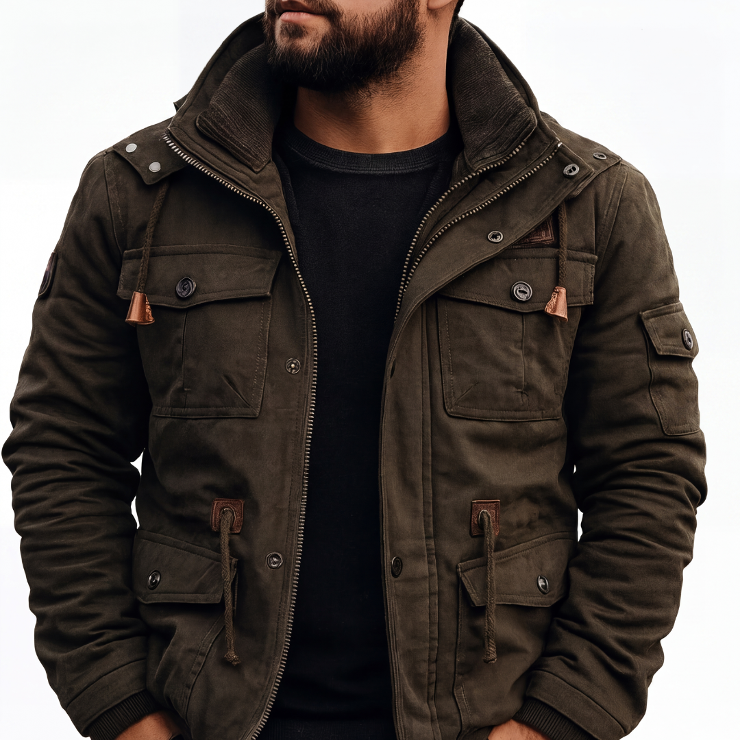 Veste militaire homme imperméable coupe-vent doublure polaire