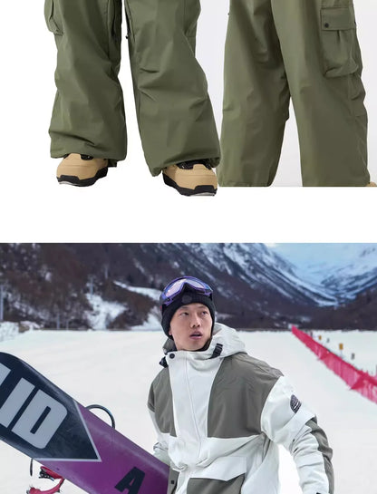 Pantalon snowboard unisexe coupe large décontractée