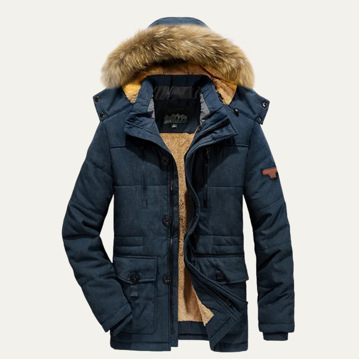 Parka homme hiver chaude doublure polaire déperlante