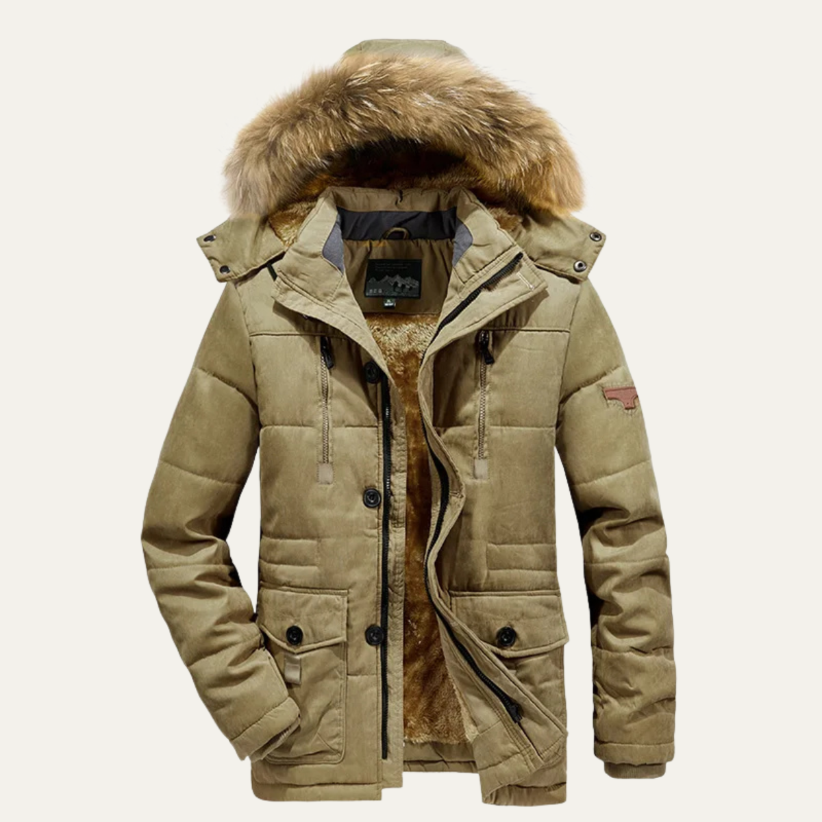 Parka homme hiver chaude doublure polaire déperlante