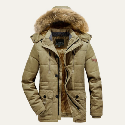 Parka homme hiver chaude doublure polaire déperlante