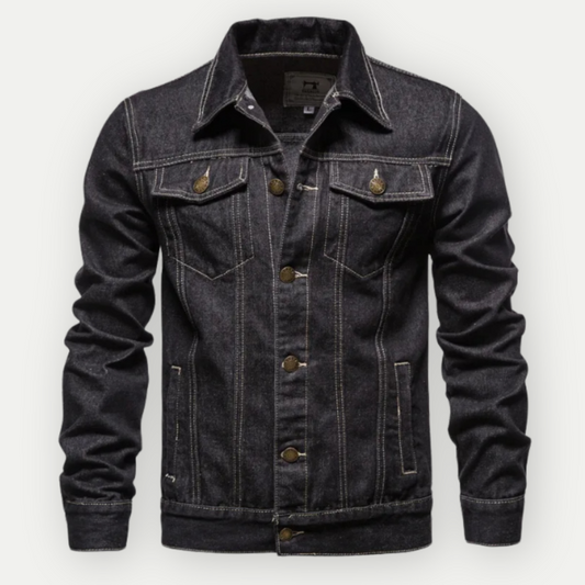 Robuste Jeans-Truckerjacke für Herren aus Baumwolle